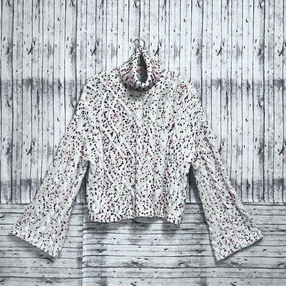 Judith March Ditsy Dots Cropped Sweater